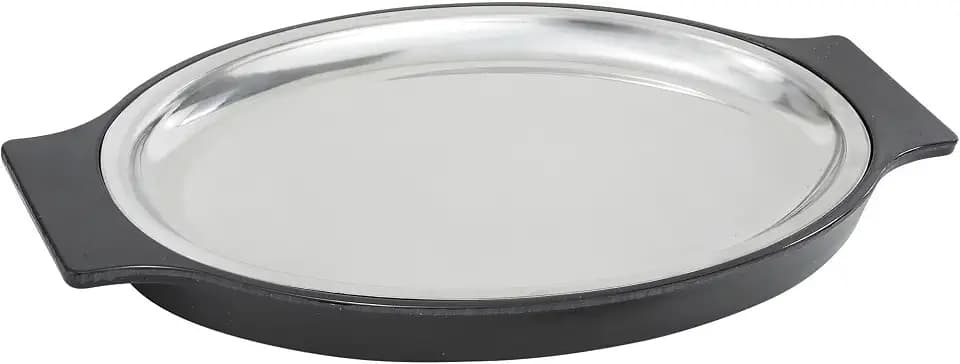 Winco 11" Oval Stainless Steel Platter Set