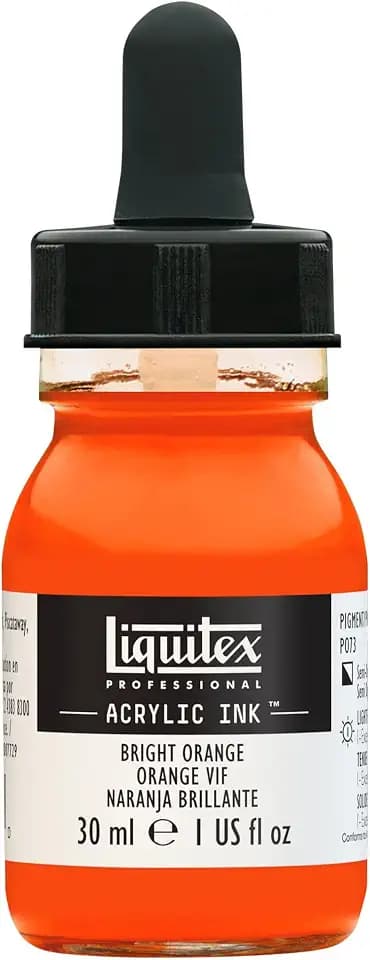 Liquitex Professional Acrylic Ink, 1-oz Jar, Bright Orange