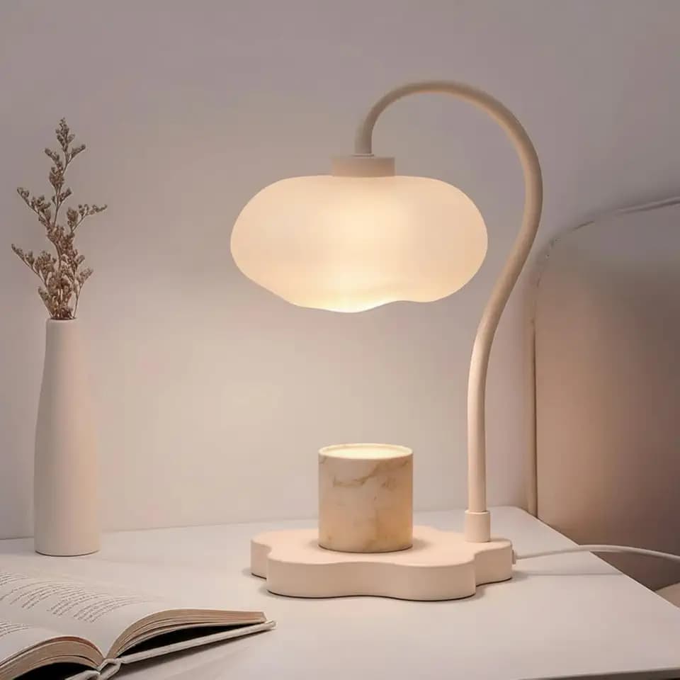 Glooglitter Cloud Candle Warmer Lamp with Timer Dimmer