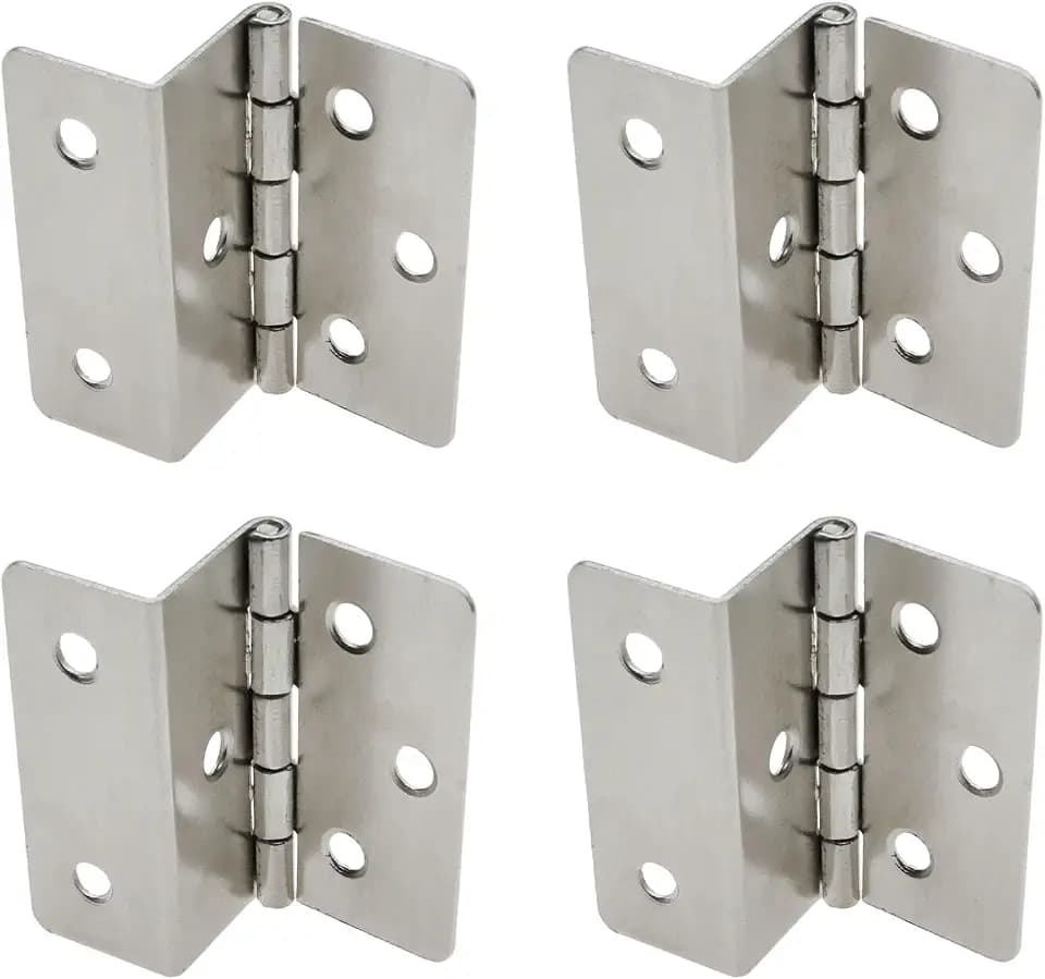 4 PCS Three Fold Retro Hinge Chest Hinges Hardware Three Fold Hinges Three Fold Vintage Box Hardware (with Screws) for Doors Cabinets Furniture Jewelry Boxes Vintage Jewelry Boxes (Silver)