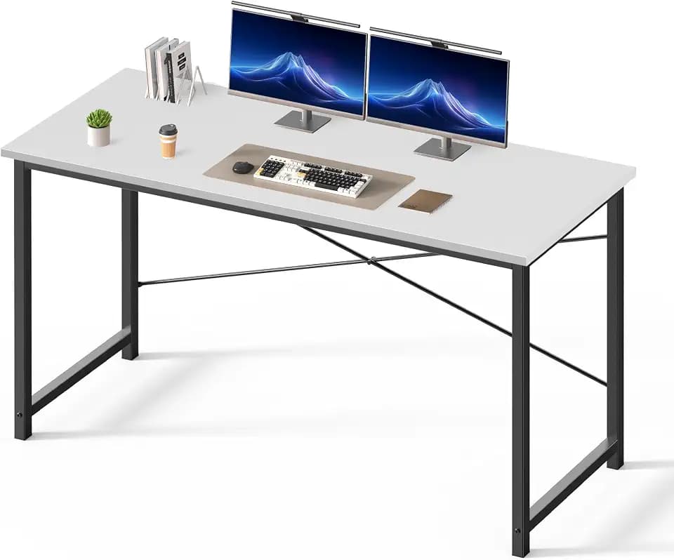 DUMOS 55 Inch Small Computer Desk, Gaming Desks for Home Office Bedroom