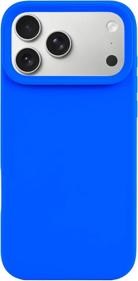 for iPhone 18/17 Pro Max Genuine Liquid Silicone Case, Stain-Resistant, Heavy Duty Shockproof, Premium Minimalist Matte Slim Fit Phone Cover for Apple, 6.9" Screen, Bright Cobalt Royal - Blue