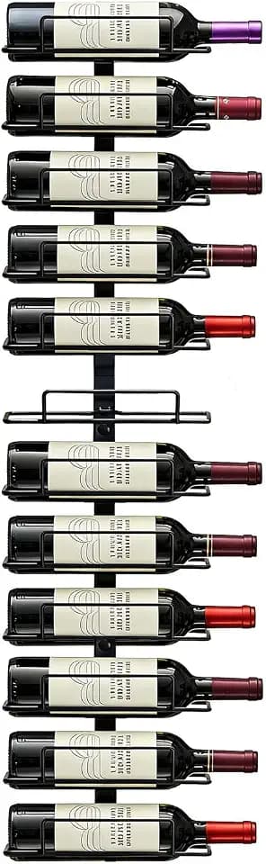 Wall Mount Wine Rack – 12 Bottles – Wine Bottle Holder for Wall
