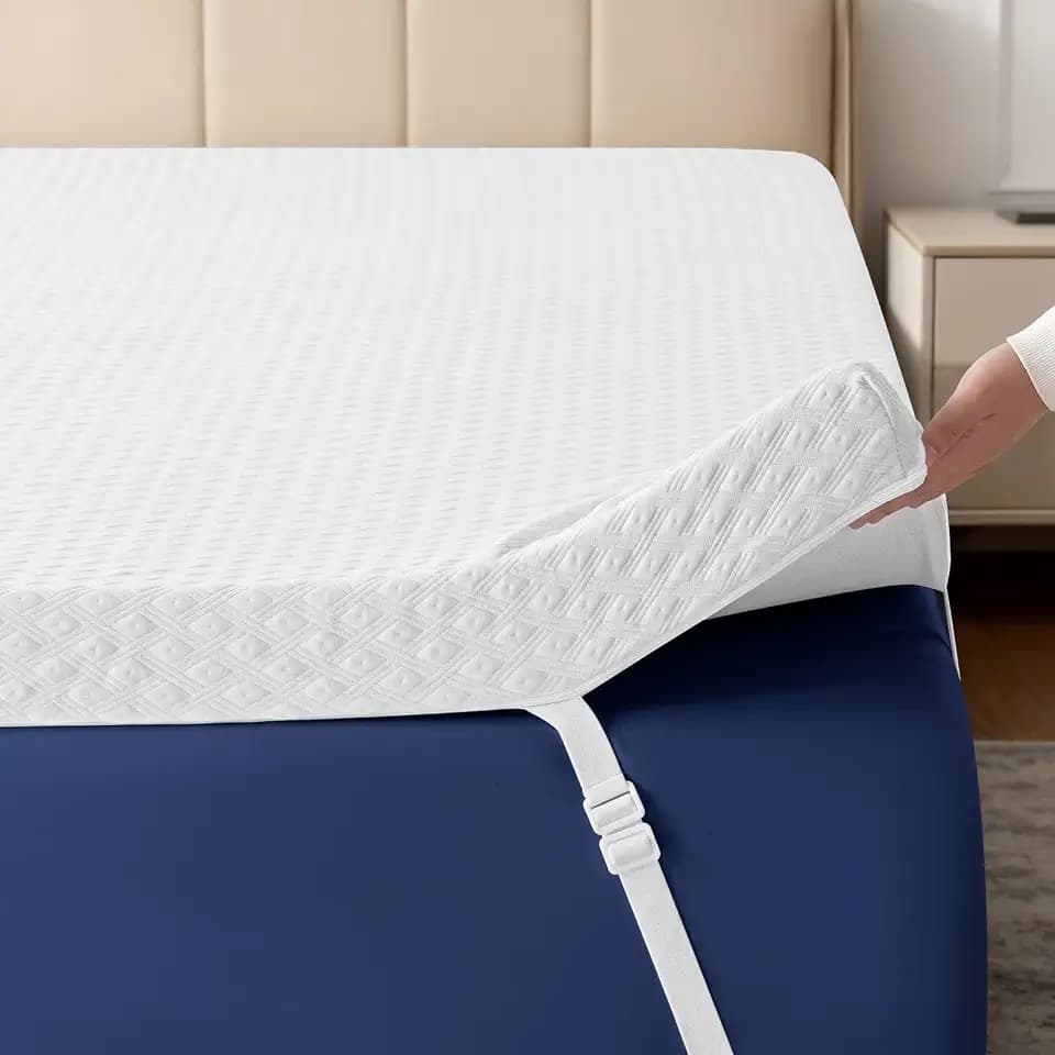 EDILLY 3 Inch Cooling Gel Memory Foam Mattress Topper Queen Size
