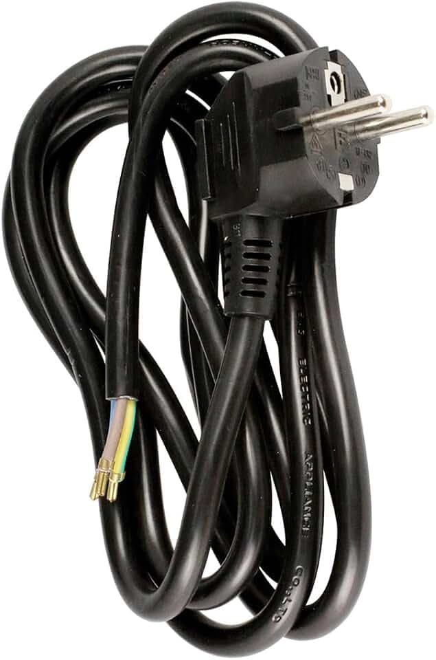 Zenitech - Stromkabel 16A 3G1.5 - Europäischer Stecker - Länge 2m - Kompatibel Mit Elektrischen Geräten - Ideal Für Innen- Und Außenbereich - Schwarz - 2m