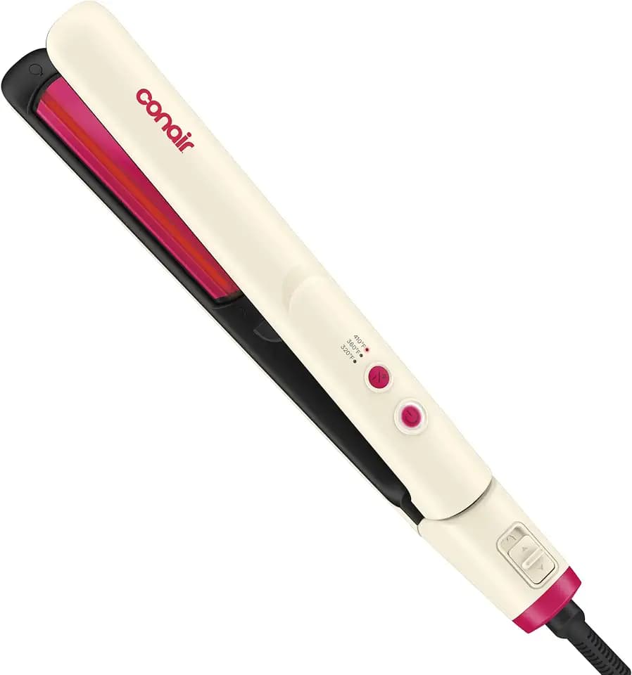 Conair InfinitiPRO Flat Iron, Infrared Hair Straightener, Anti-Frizz, 1”
