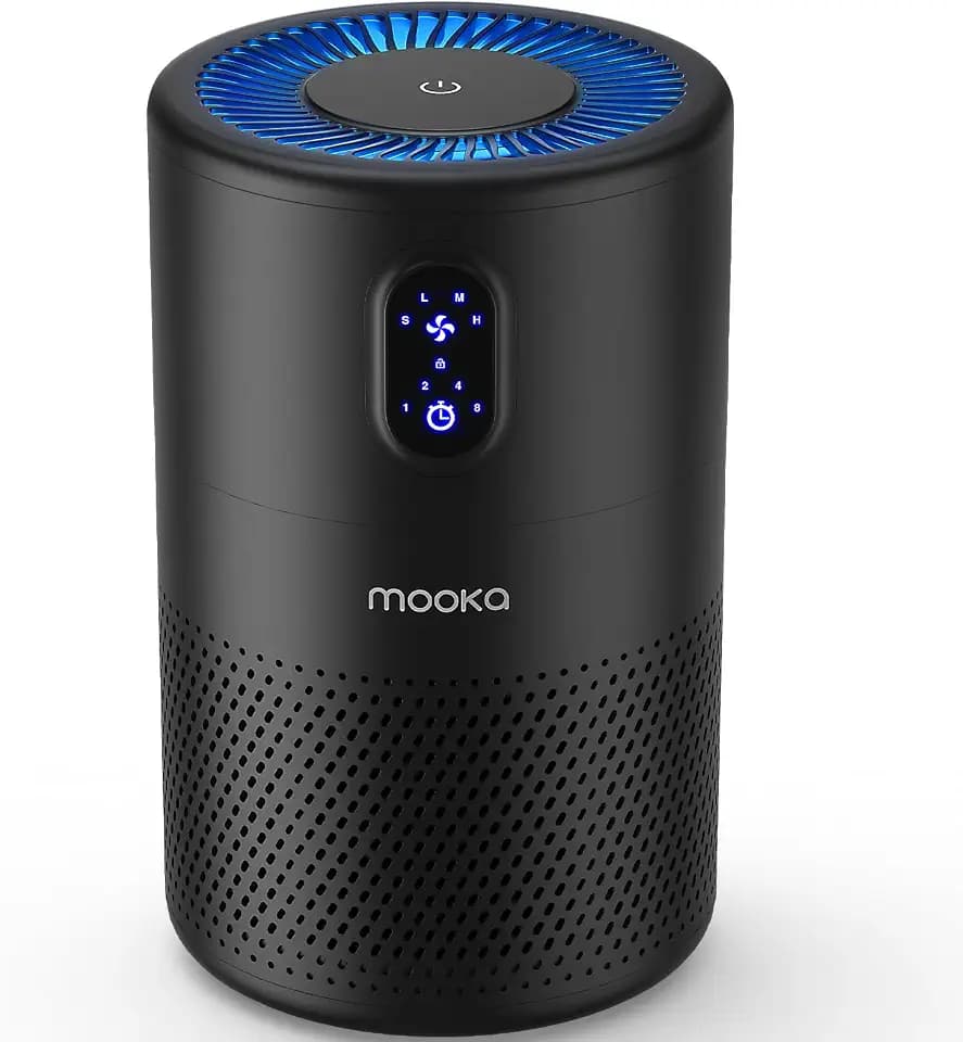 MOOKA Air Purifiers for Home Room up to 1076ft², True HEPA Filter, B-D02L