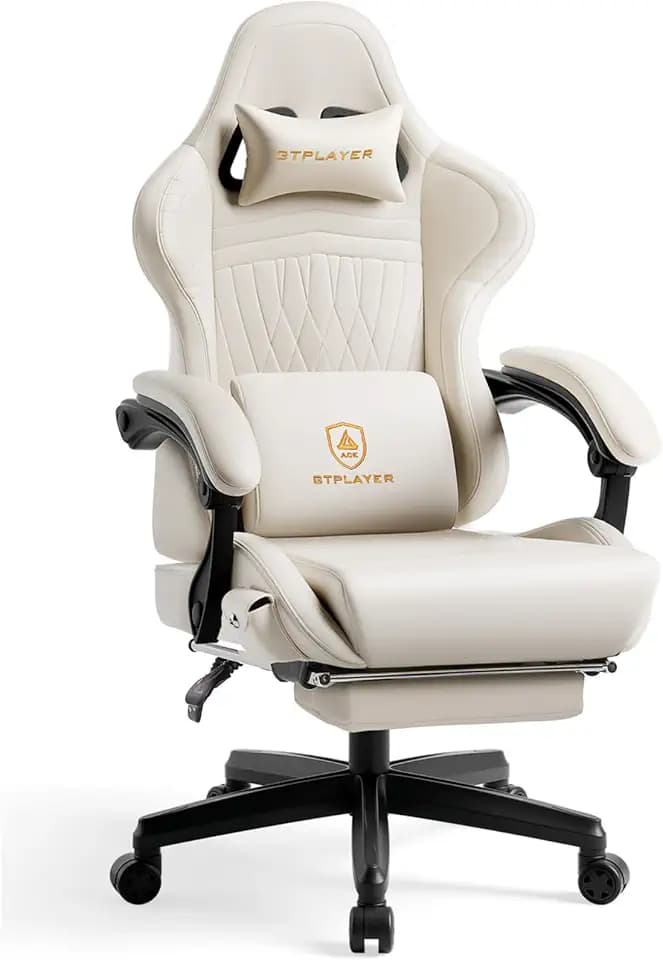 GTPLAYER Gaming Chair, Comfort Computer Office Chair for Adults,Off - White