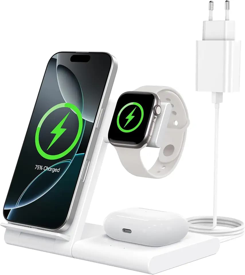 3 in 1 Ladestation für iPhone, Apple Watch & AirPods