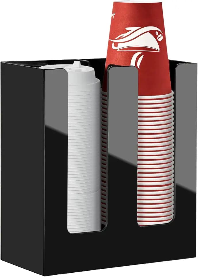 Coffee Cup Holder, Cup and Lid Organizer fits 5 to 16 oz Disposable Cups