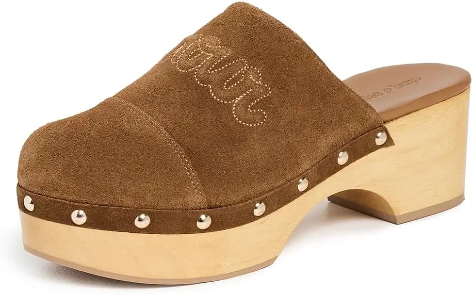 Cinq à Sept Women's Sydney Studded Suede Clogs