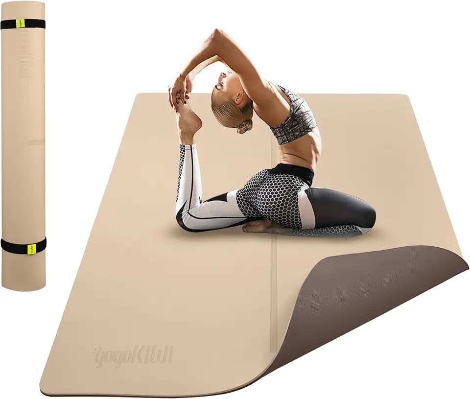 Gogokiwi Extra Large Yoga Mat 6'x4', Thick Exercise Mats for Home Workout