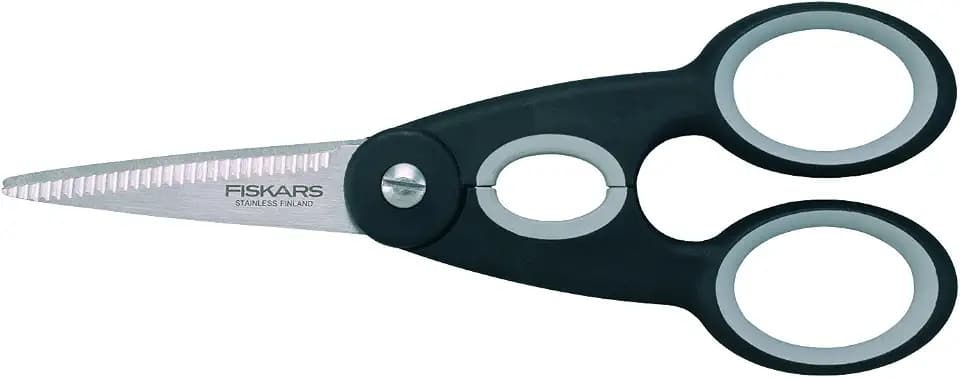 Fiskars Kitchen Scissors, Total Length: 22 cm, Quality Steel/Synthetic Material, Functional Form, 1003034