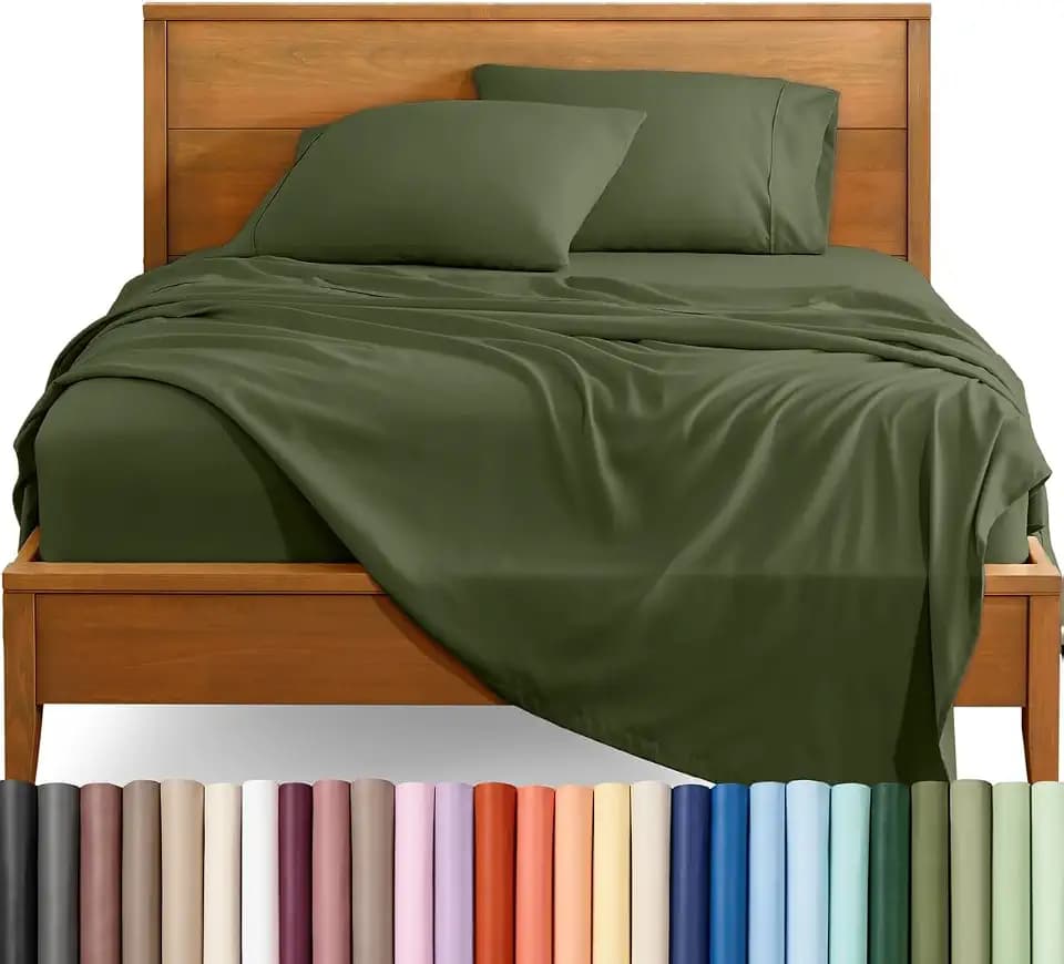 Bare Home Queen Sheet Set - 1800 Ultra-Soft (Queen, Cypress)