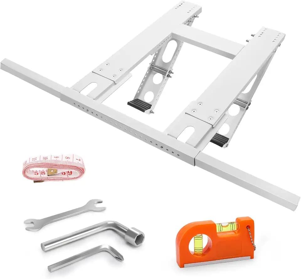 Luxiv No Drill Double Pole Window AC Unit Support Bracket with Tools