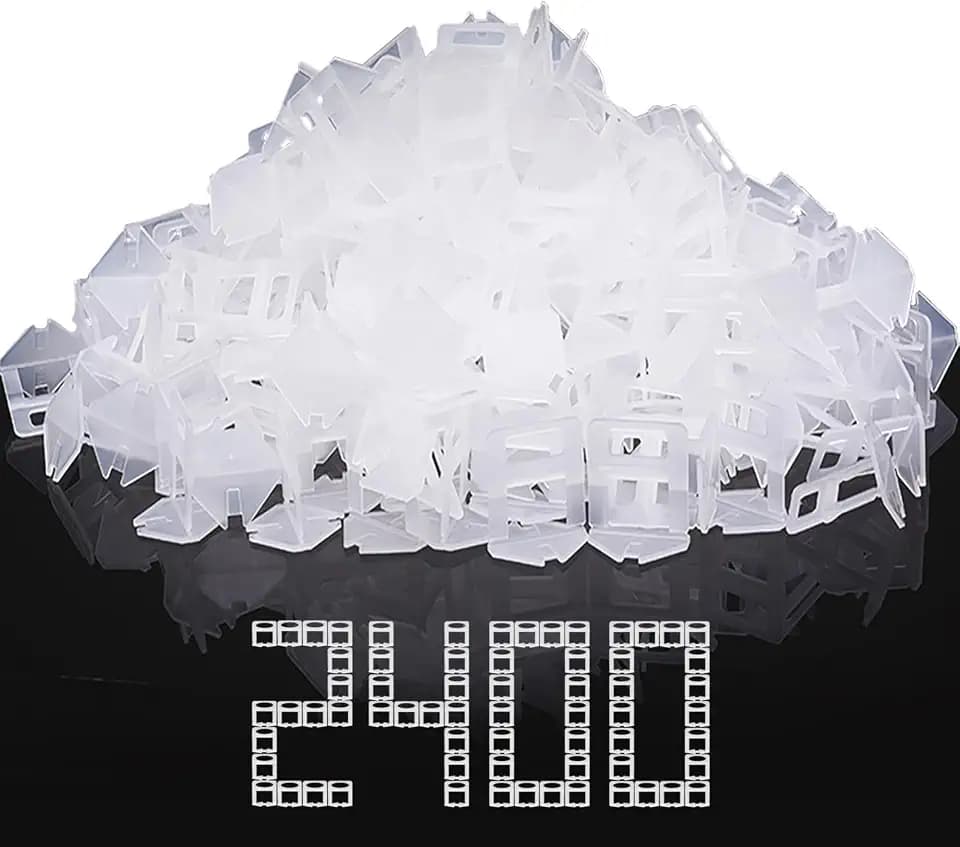DGSL Tile Spacers 2400 Pcs Tile Clips, Tile Leveling System Clips 1/8 Inch