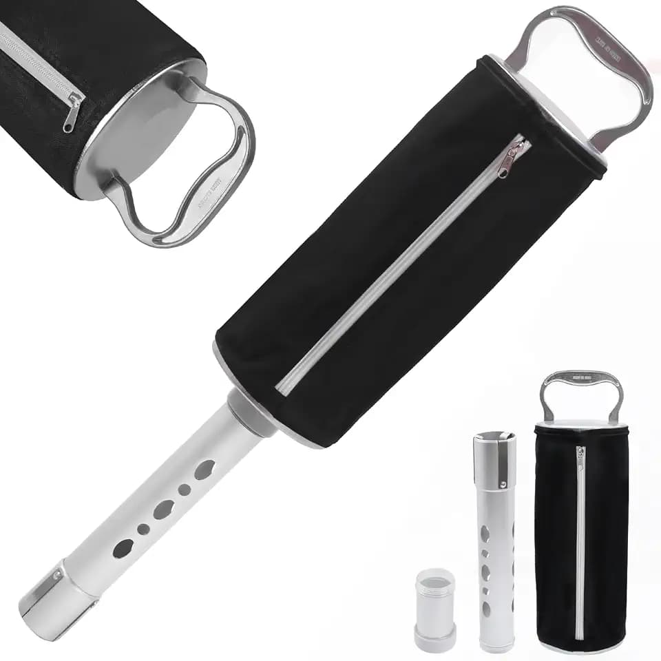 HOW TRUE Shag Bag for Golf Balls, Golf Ball Retriever with Detachable Aluminum Alloy Tube, Golf Shag Bags, Hold up to 70 Balls