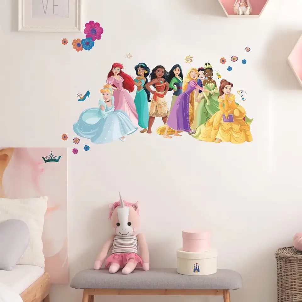 RoomMates Disney Princess Flowers and Friends Giant Peel and Stick Wall Decals