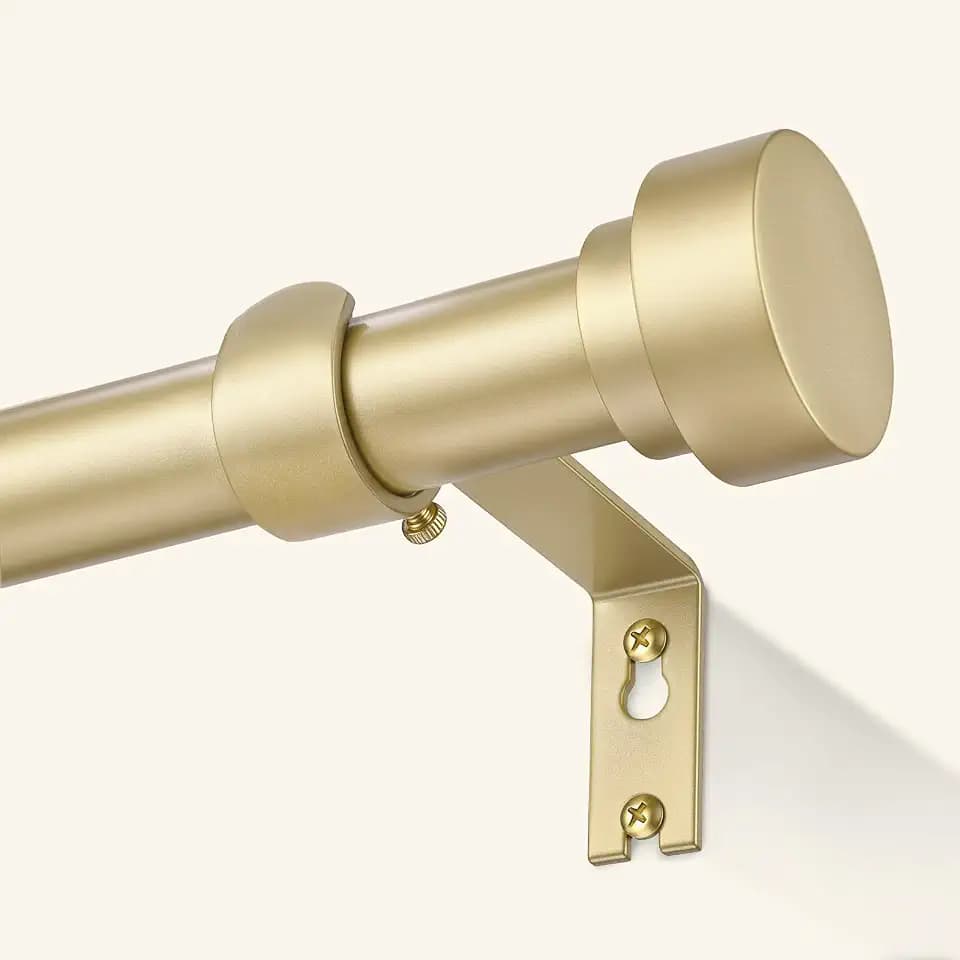 GEEBOBO Gold Curtain Rods for Windows 66 to 120 Inch