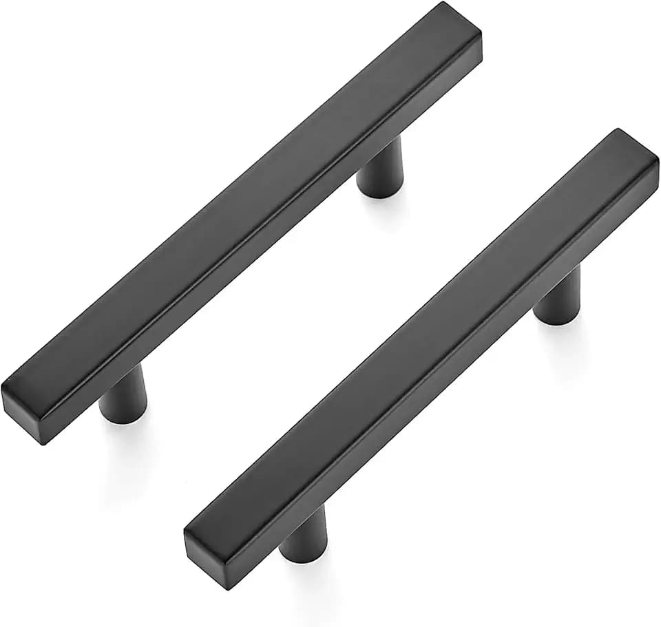 Ravinte Matte Black Square Cabinet Hardware Pulls 3 Inch 30 Pack
