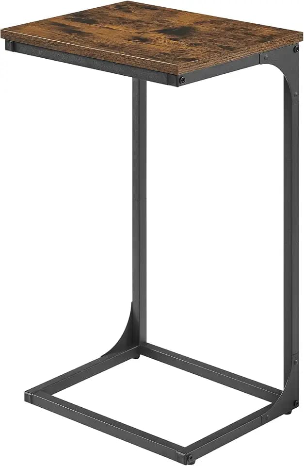 SONGMICS HOME C Shaped End Table for Couch, Small Side Table