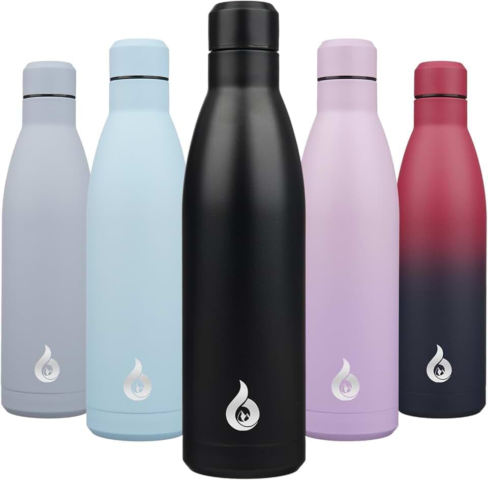 BJPKPK 25 oz Insulated Stainless Steel Water Bottle, Metal Sports Flask