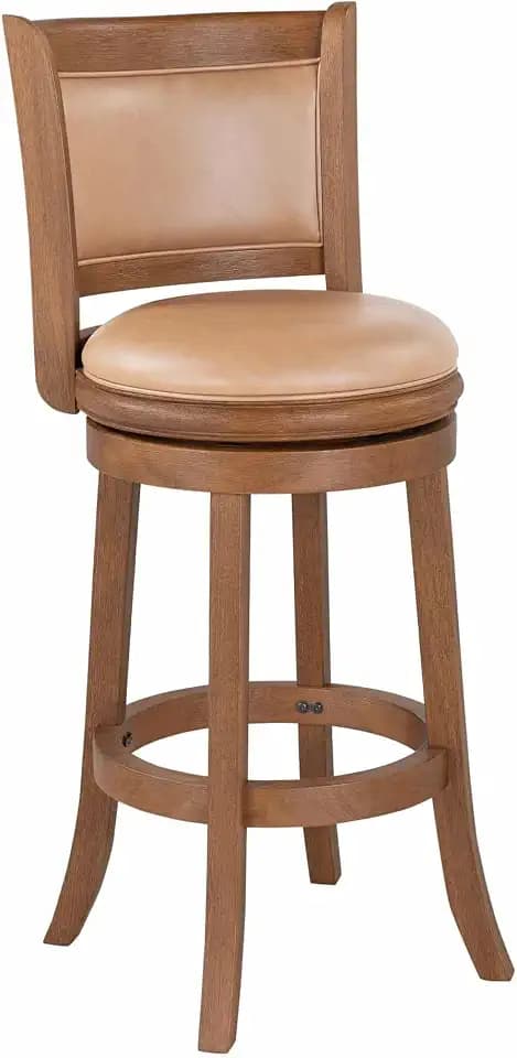 Boraam Augusta Swivel Bar Stool - Chestnut Wire-Brush