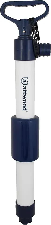 Attwood Manual Bilge Pump for Boats, 18-Inches, Hand Water Pump for Kayak, Canoe and Dinghy, Portable Handheld Siphon Bailer, 8 GPM, 11595-2