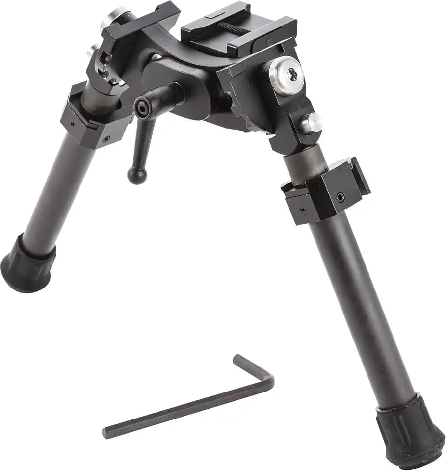 Ajoite UUQ 8" - 12” Adjustable Bipod, Heavy Duty Carbon Fiber Tactical Rifle Bipod, Picatinny/Weaver Rail Mount Base