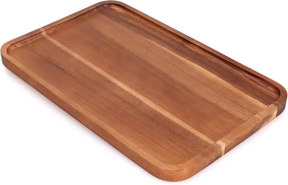 Large Wooden Trays for Serving Food Acacia Charcuterie Boards Party Platter