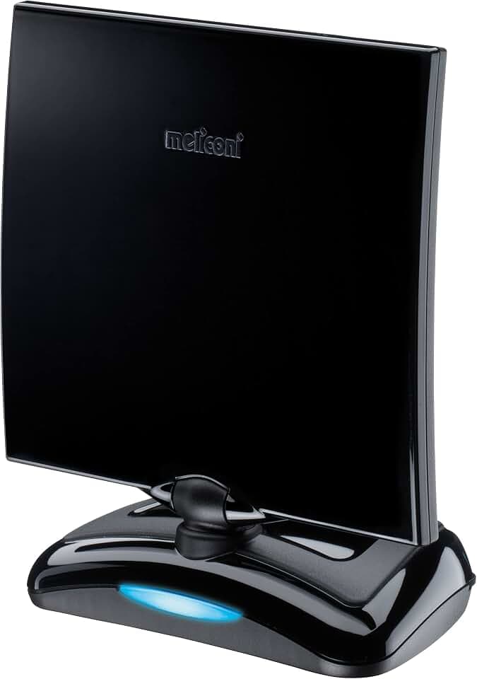 Meliconi AT49 R1 USB, Verstärkte Zimmerantenne für TV, 49 dB, DVB-T2 HEVC