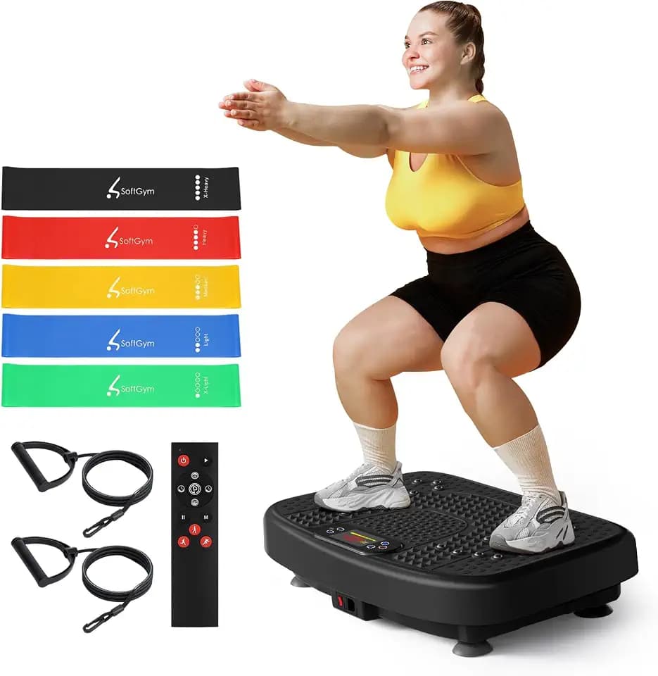 SoftGym Vibration Plate Exercise Machine for Lymphatic Drainage & Fitness