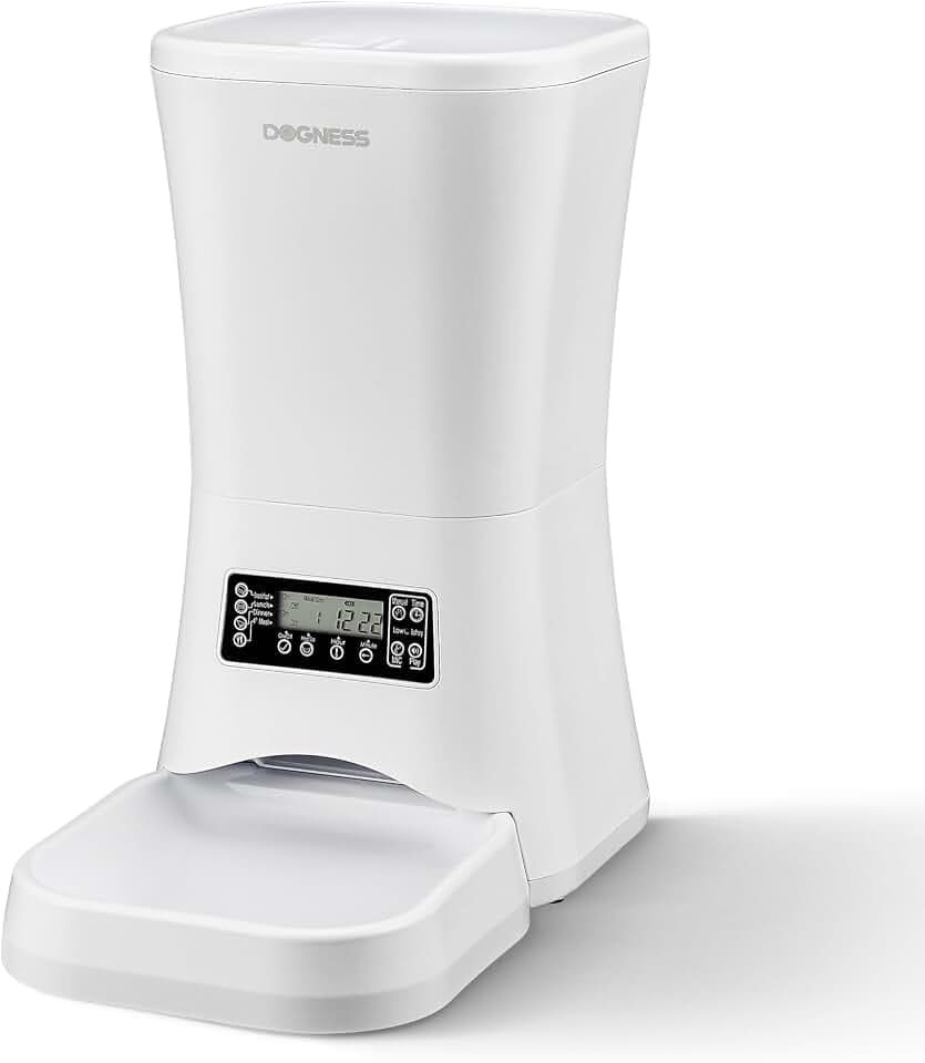 DOGNESS 9L Hundefutterautomat für große Hunde, Automatischer Hundefutterspender mit Timer, Extra groß, Programmierbarer automatischer Tierfutterspender, Portionskontrolle