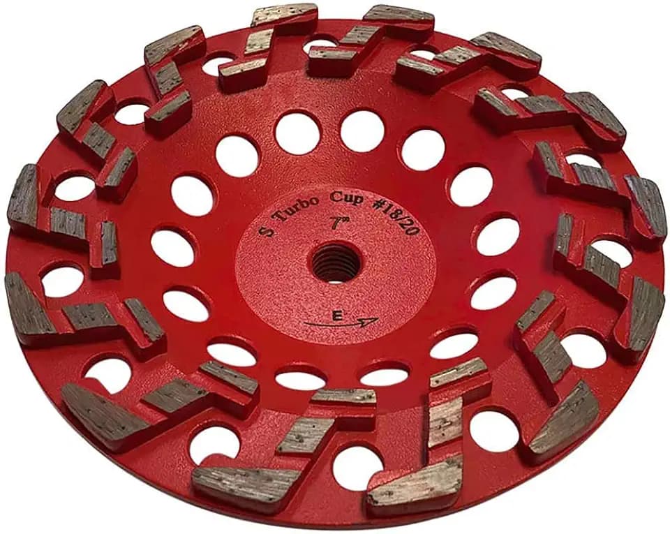 7" Diamond Grind Wheel 14 S Seg Concrete & Coating 5/8"-11 Threaded Arbor
