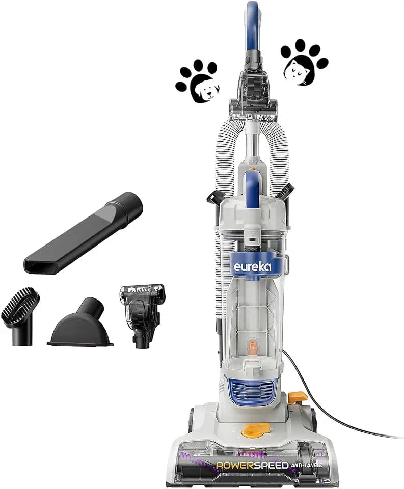 Eureka Upright Vacuum Cleaners for Home, PowerSpeed Anti-Tangle, E2