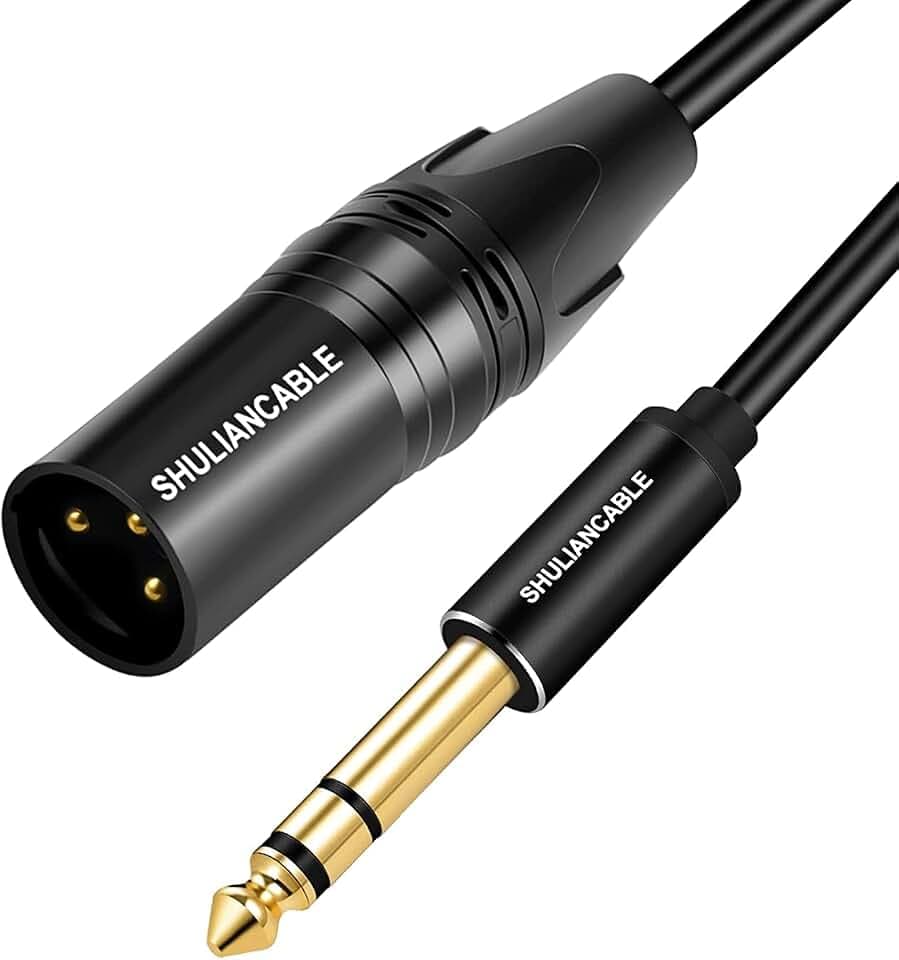 SHULIANCABLE XLR auf Klinke 6,35 mm, 3-pol XLR Kabel Mikrofone (10M)