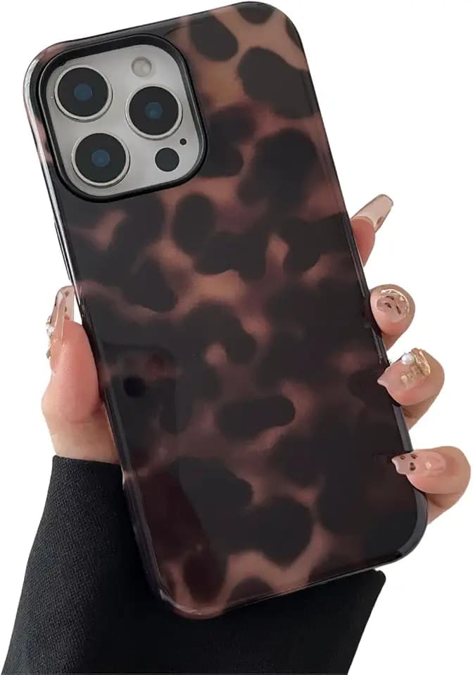 Longlayss Compatible with iPhone 15 Pro Max Case Tortoise Shell Phone Case