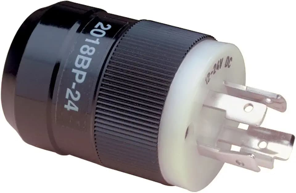 Marinco 12/24V 4-Wire Trolling Motor Plug, Black, 60A