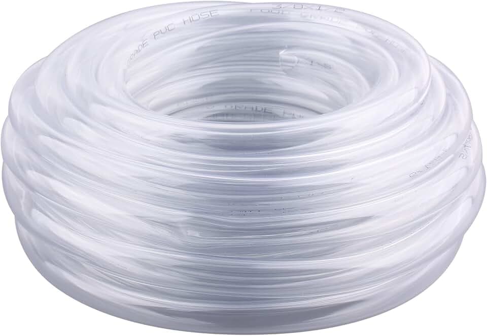 DERNORD PVC Tubing 3/8"ID X 1/2"OD Flexible Clear Vinyl Hose 25 Feet for Food Grade