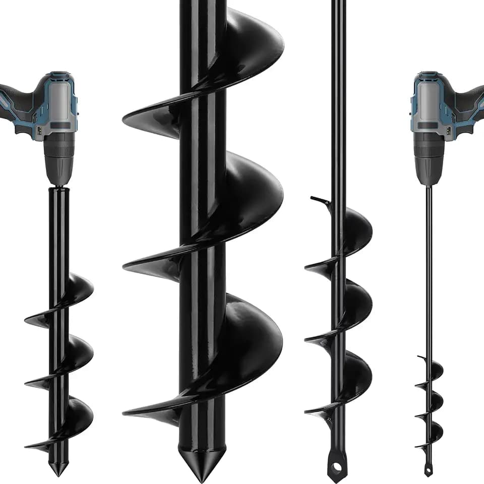 Auger Drill Bit for Planting 2 Pack 1.6" x 16" & 3.5" x 16" Set