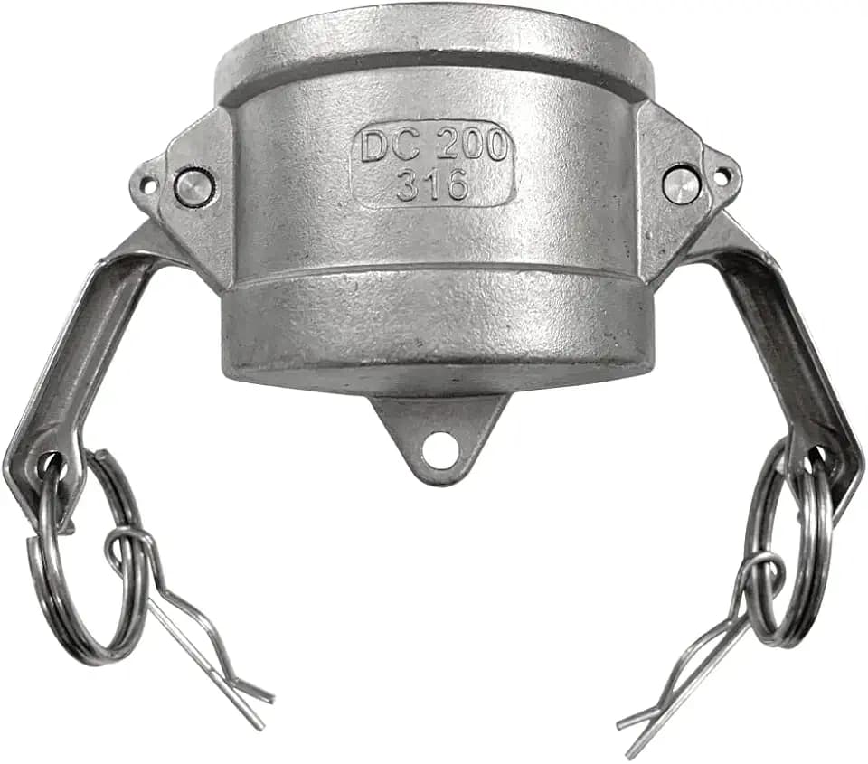 AF Hydro Stainless Steel 316 Cam and Groove Type DC Hose Fitting, Dust Cap with 2” Female Coupler, Pressure Rating up to 250 PSI, Easy Connect and Disconnect to Protect Male Adapter Camlock End
