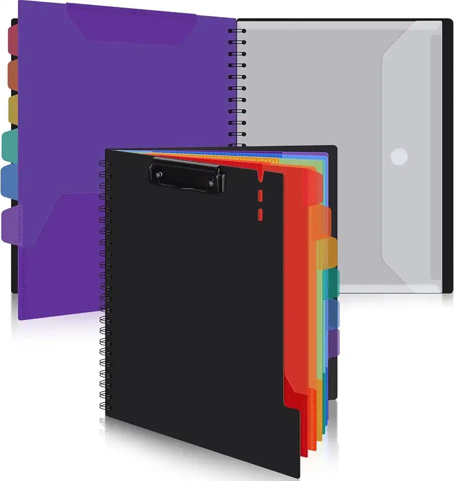 Uquelic Clipboard with Folder Organizer, 12 Pockets Project Organizer