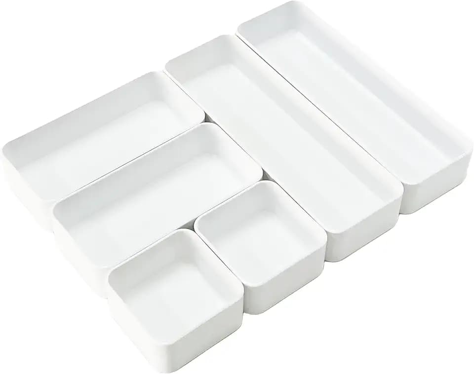 Plastic Drawer Organizers Set,Versatile Bathroom Vanity Organizer Trays