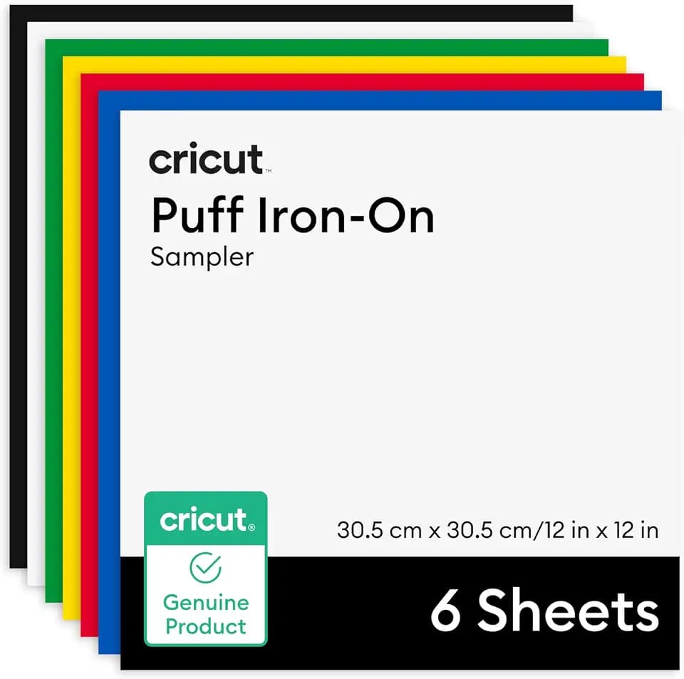 Cricut® Puff Iron-On, Classics Sampler - 12 in x 12 in (6 ct)