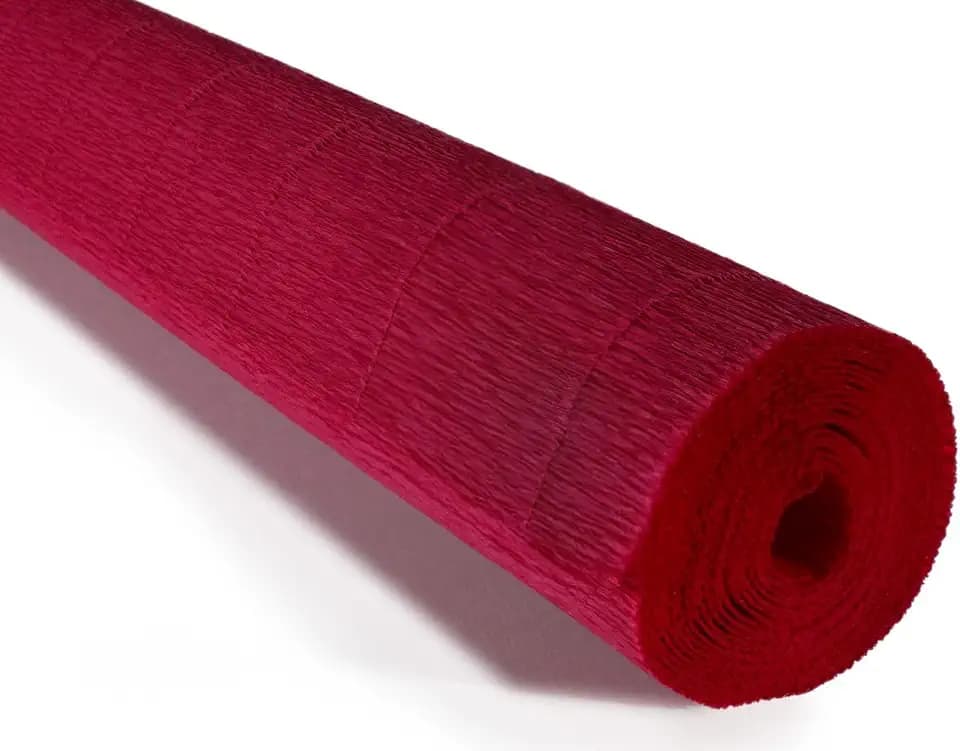 Cartotecnica Rossi 140g 17 Inch Wide 8.2ft Long Italian Crepe Paper Rollfor Wedding Ceremony Various Large Festivals Decoration (Carmine Red(986))