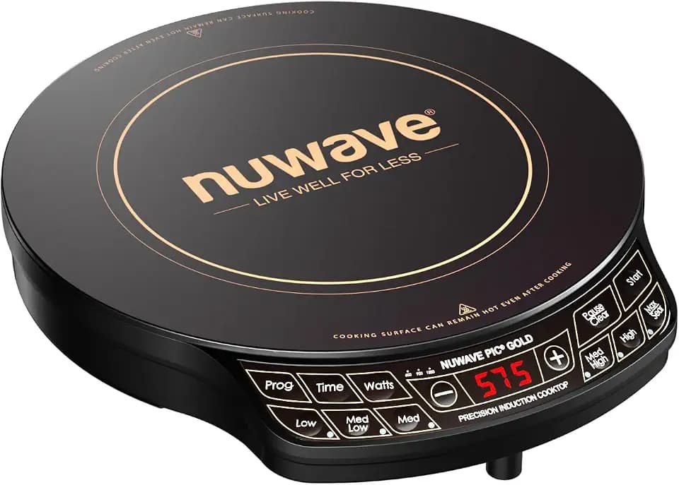 Nuwave Precision Induction Cooktop Gold, 96 Temp Settings 100°F to 575°F
