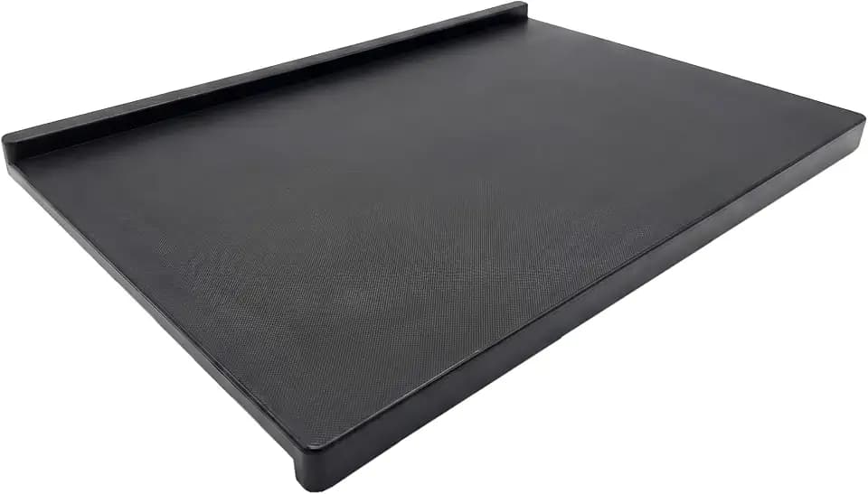 Plastic Pastry Board 23 x 14 Inch - Bread, Dough, Pasta, Pastries - 1/2 Thick Black HDPP, Dishwasher Safe