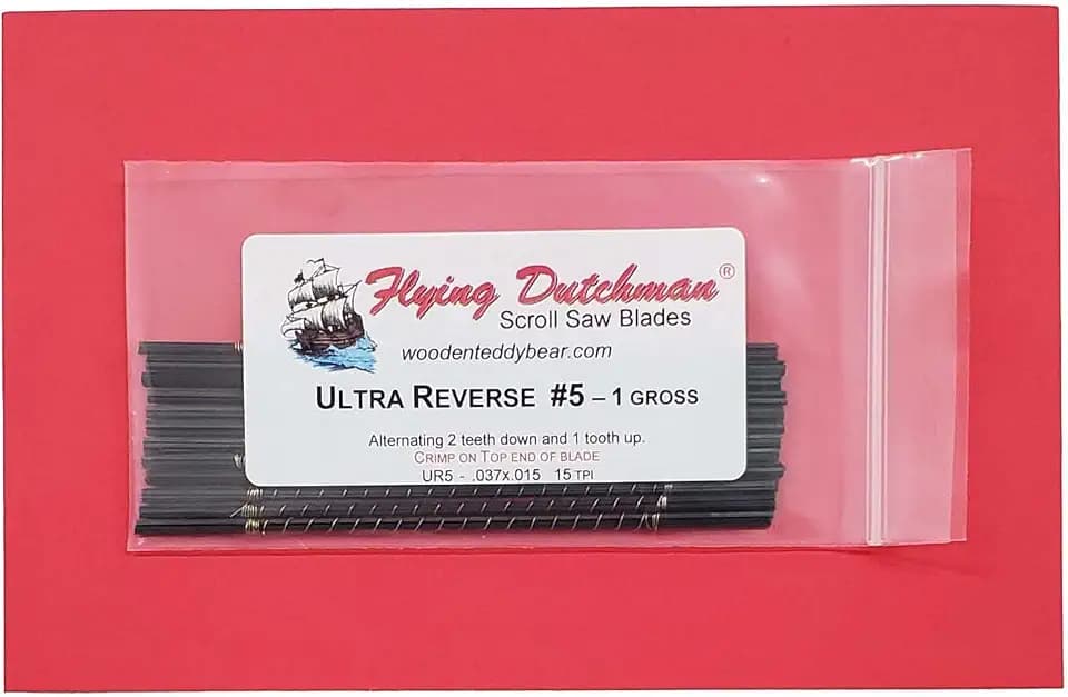 Ultra Reverse #5 Blade Pk 144 pc—Flying Dutchman Pinless Scroll Saw Blades