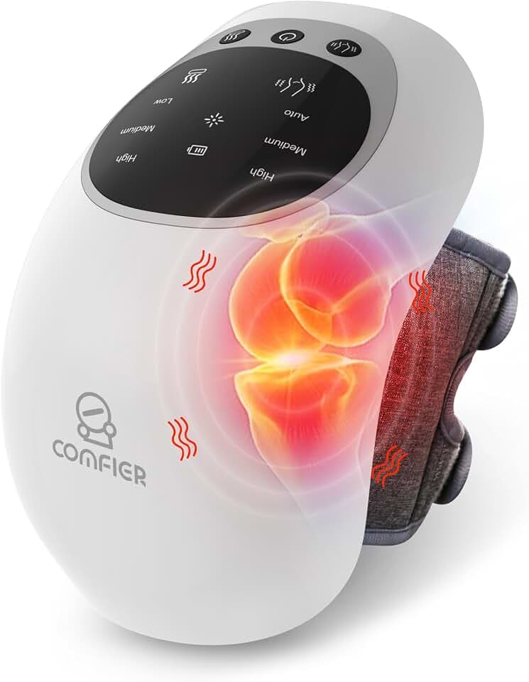 COMFIER Kabelloses Knie Massagegerät mit Vibration & Wärme
