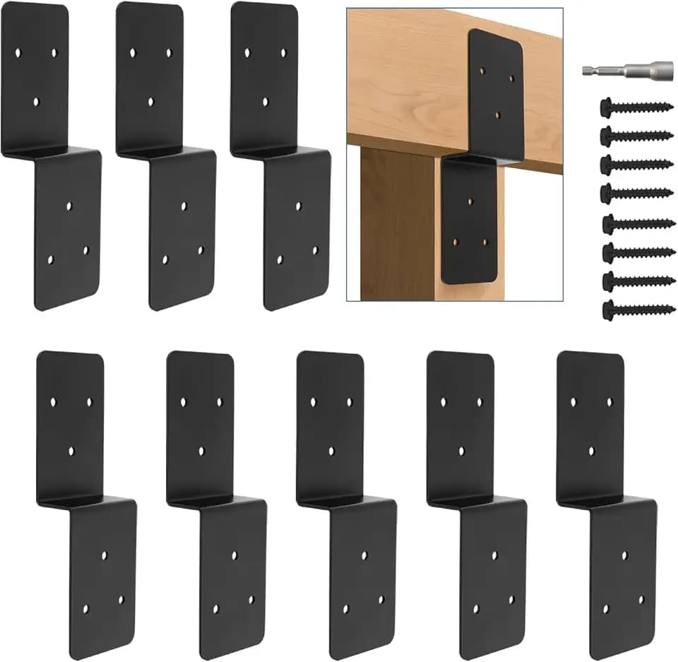 8 PCS 3"x 5" Z Brackets Post to Beam Support